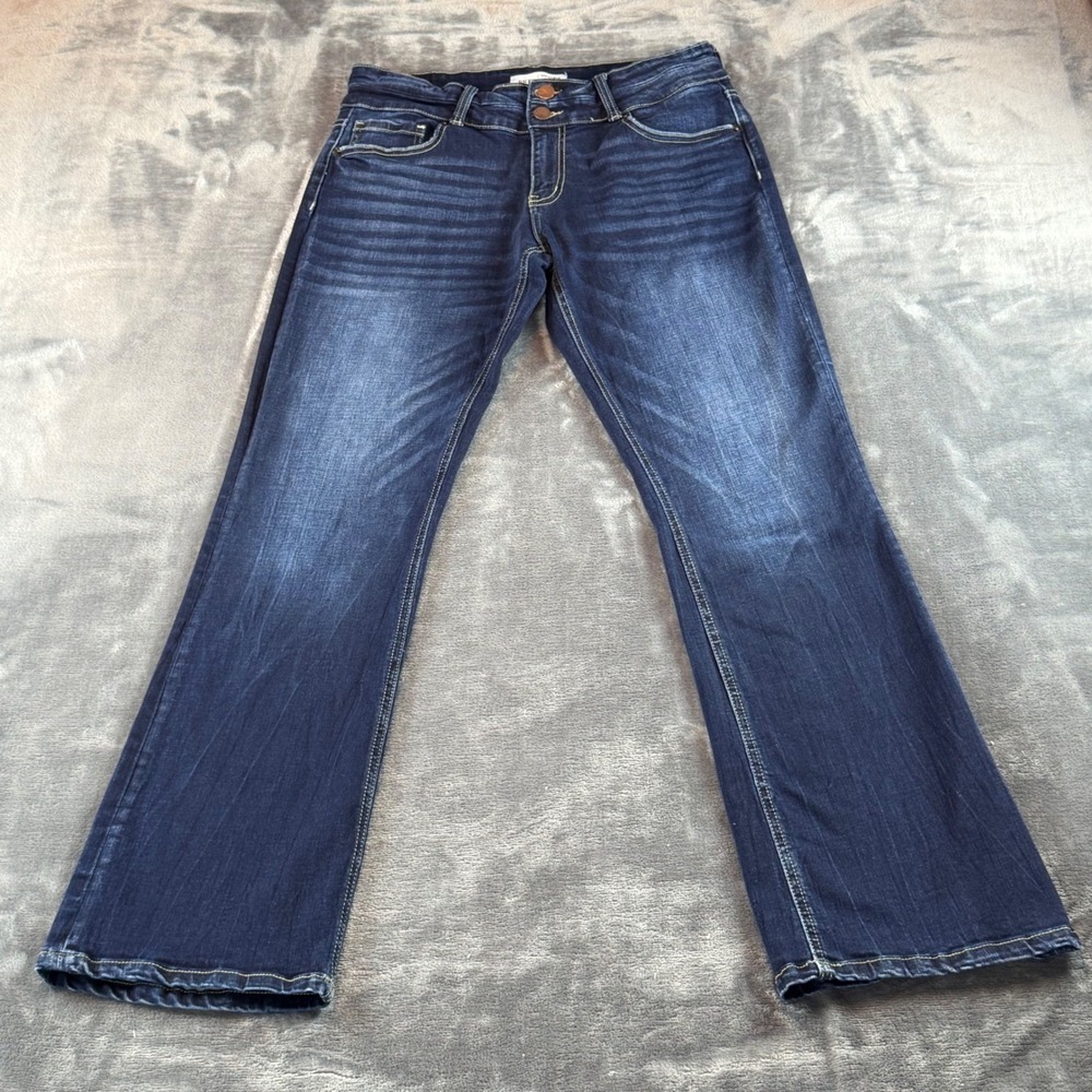 BKE Victoria Bootcut Jeans Womens 31x33.5 Mid Rise Dark Wash Stretch Denim